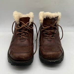 UGG Men's Chukka Boots 5484 Brown Leather Size 11 Comfort Lined Lace Up